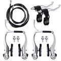 Boao Complete V-Type Bike Brake Set, Front and Rear Bike MTB Brake Inner and Outer Cables and Lever Kit Includes Calipers Levers