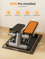 Sportsroyals Stair Stepper For Exercise With Mat, Mini Steppers With Resistance Band, Hydraulic Fitness Stepper Exercise Home Wo
