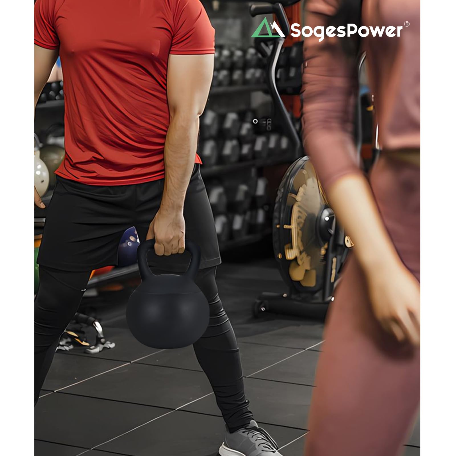 Sogespower Soft Kettlebells,Iron Sand Filled Weights Strength Training Kettlebells,Shock-Proof Weights And Wide-Grip Handle,Fitn