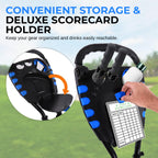 SereneLife Golf Push Cart 3 Wheel, Ultra Lightweight Aluminum Foldable Cart with Adjustable Handle, Quick-Fold, New-Version Scor