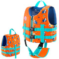 Pottwal Swim Vest for Kids - Swim Jacket for 3-6 Years (42-66 LBS) - Puddle Jumper with Adjustable Crotch Strap - Made of Neopre