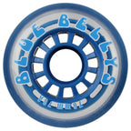 Blue Bellies 8 Inline Skate Wheels 76Mm 78A, Clear/Blue