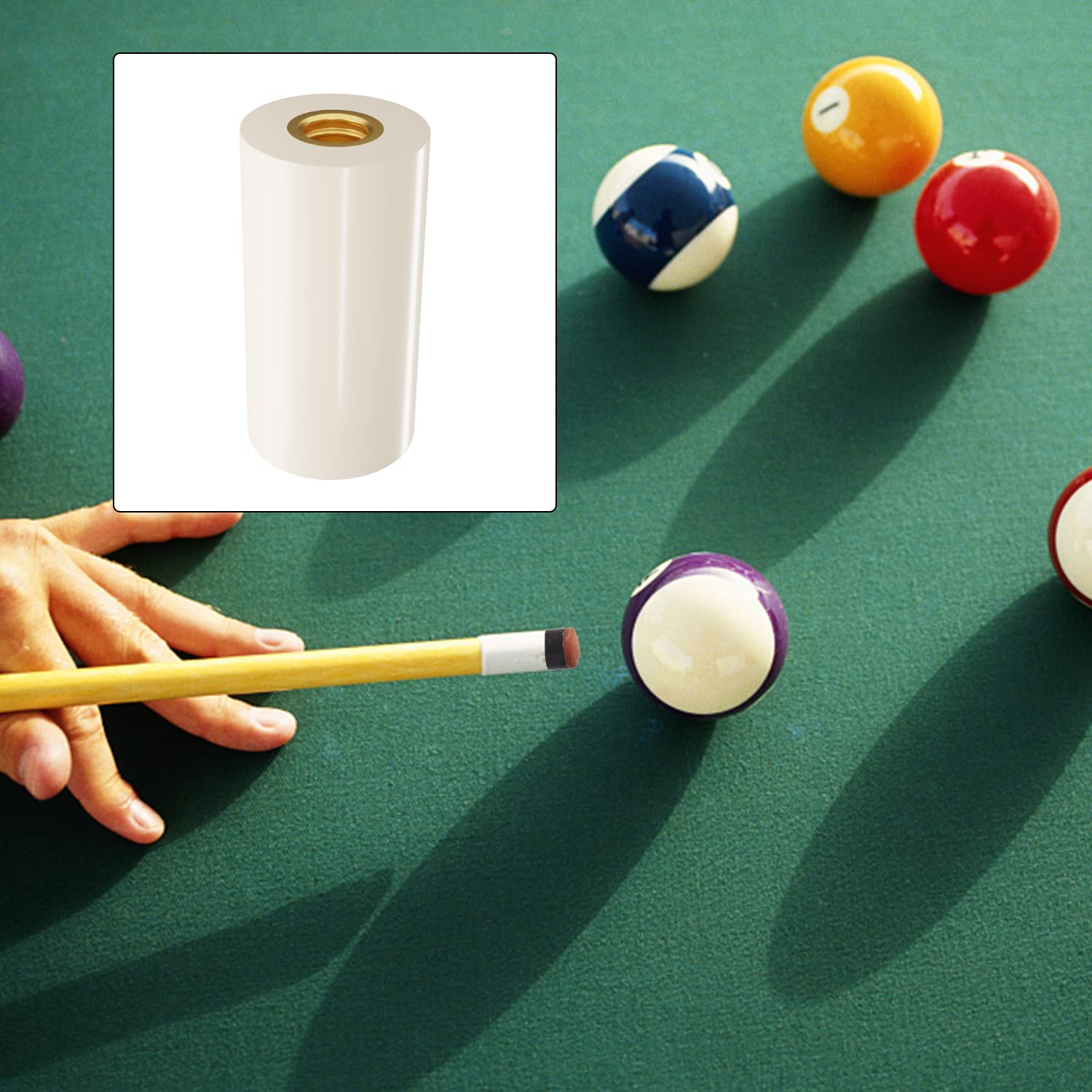 Gse 10 Pieces 12Mm/13Mm White Billiard Stick Nylon Ferrules, Pool Cue Stick Screw-In Ferrules Replacement (12Mm, Nylon Ferrules)