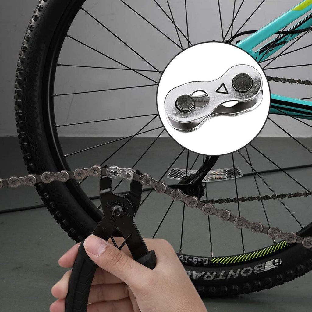 Oumers Bike Link Plier+Chain Breaker Splitter+6 Pairs Bicycle Missing Link, Chain Plier Quick Link Opener Remover Plier For 6/7/