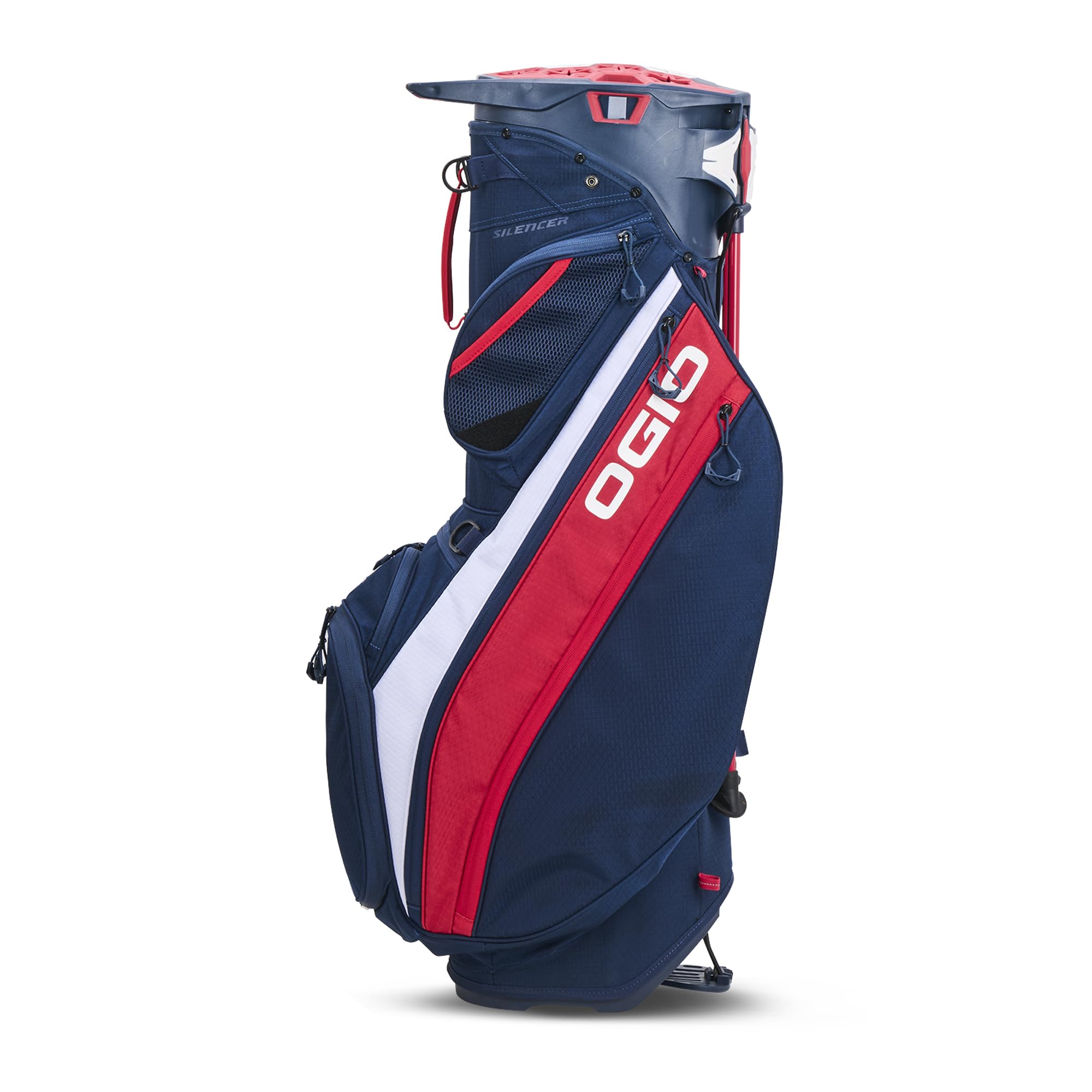OGIO Golf Silencer Stand Bag (Red/White/Blue)