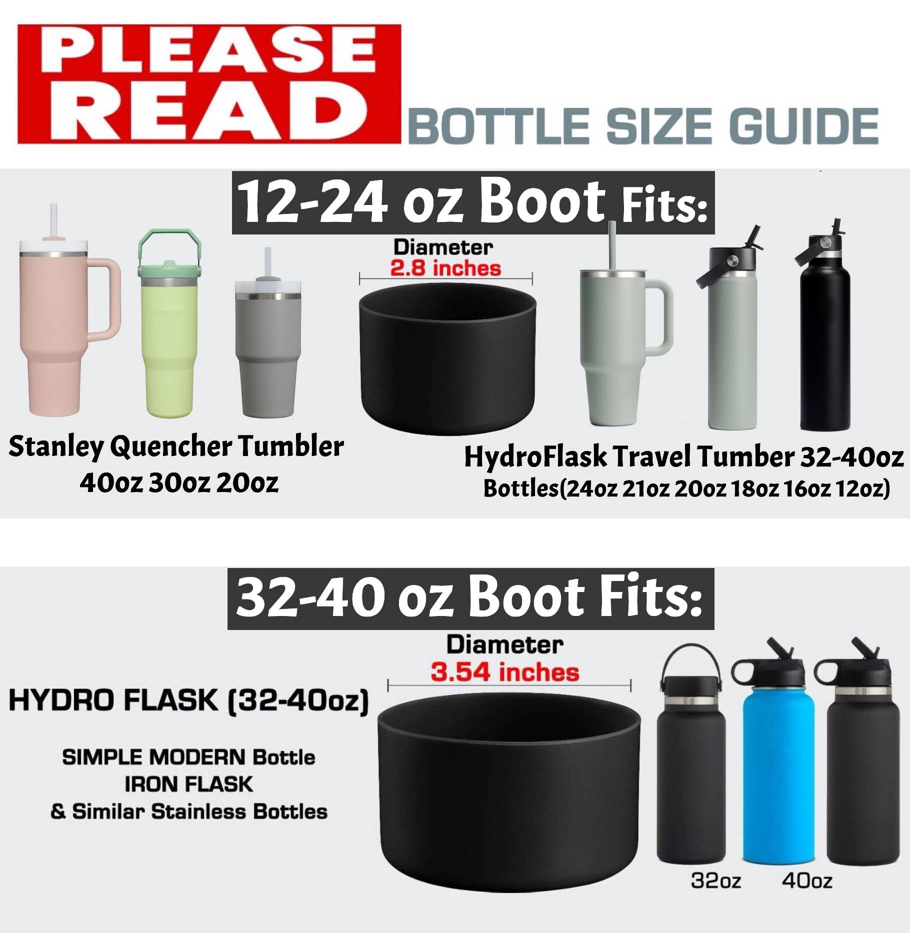 One Missionx Protective Boot Sleeve For Hydro Flask - Stanley Quencher & Iceflow Tumbler - Also For Similar Bottles, Bpa Free Si