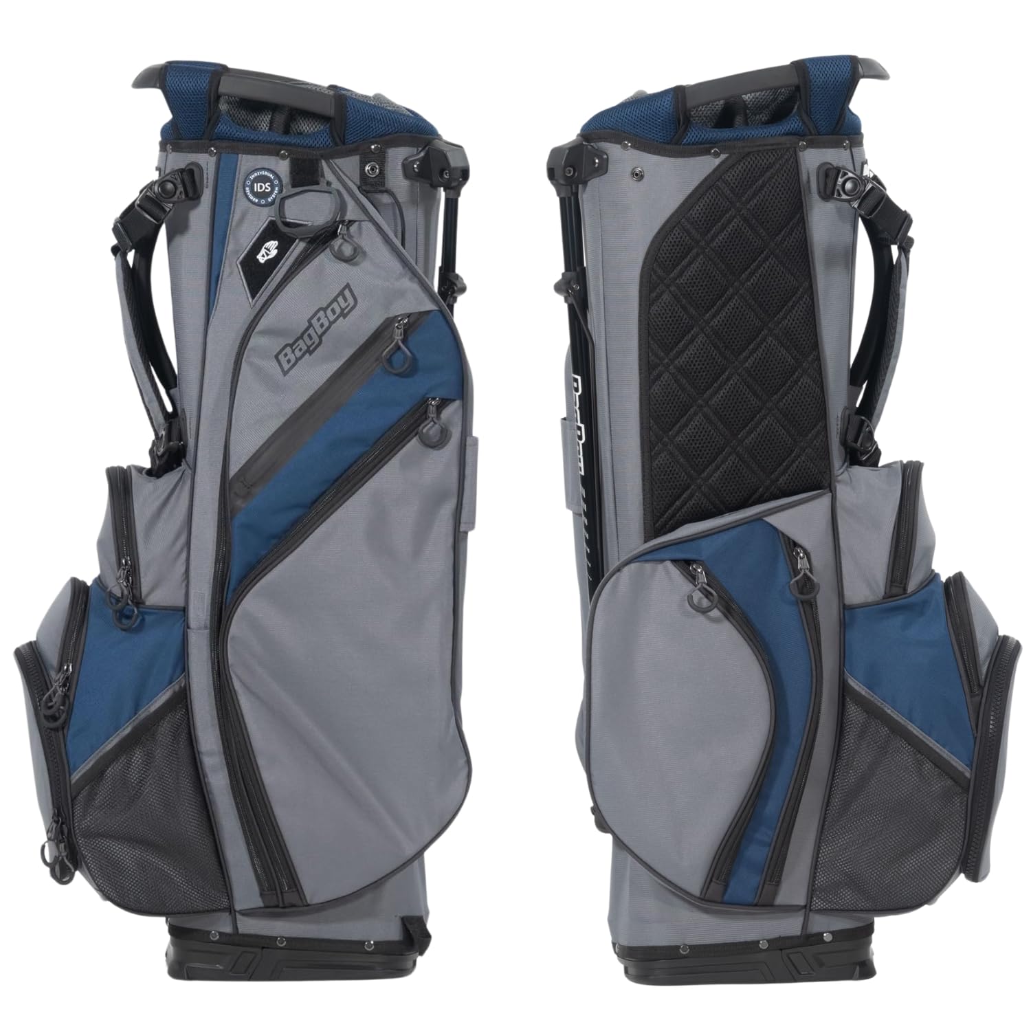 Bag Boy Chiller Pro Hybrid Golf Stand Bag, 15 Way Top with Full Length Individual Dividers, Rubberized Putter Well, Removable Co