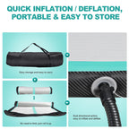 Fbsport 20Ft Inflatable Air Gymnastics Mat Training Mats 8 Inches Thickness Gymnastics Tracks For Home Use/Training/Cheerleading