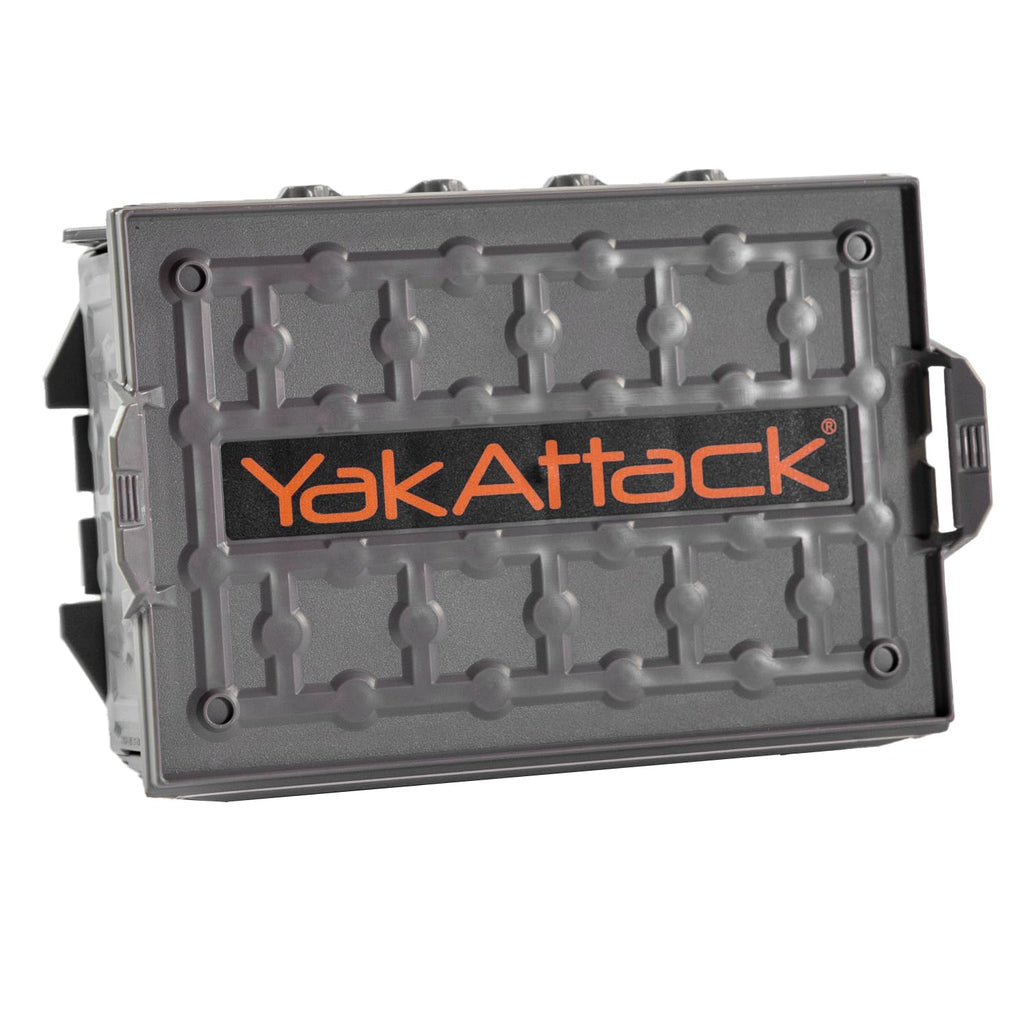 Yakattack Tracpak Stackable Storage Box - Battleship Grey | Kayak Fishing Gear Storage | Fits Geartrac & Mightymount | Kayak Acc