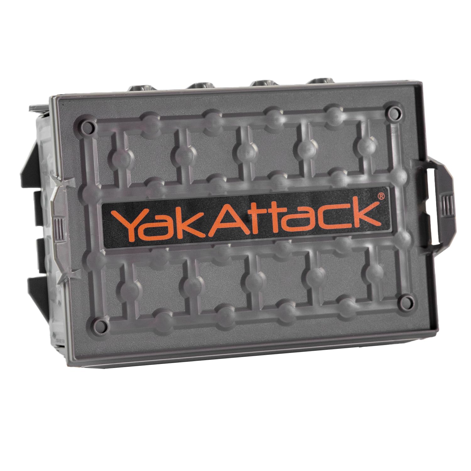 Yakattack Tracpak Stackable Storage Box - Battleship Grey | Kayak Fishing Gear Storage | Fits Geartrac & Mightymount | Kayak Acc