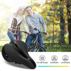 Reruia Comfortable Bike Seat With Light Breathable Memory Foam Padded Bike Saddle Dual Shock Absorbing Center Cutout Bicycle Cus