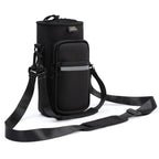 Nuovoware Water Bottle Carrier Bag, 40 Oz Bottle Pouch Holder, Adjustable Shoulder Hand Strap 2 Pocket Sling Neoprene Sleeve Spo