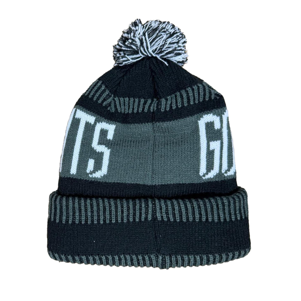Outerstuff Nhl Kids Youth 8-20 One Size Team Color Primary Logo Sports Tech Knit Cold Weather Hockey Pom Beanie Hat - Vegas Gold
