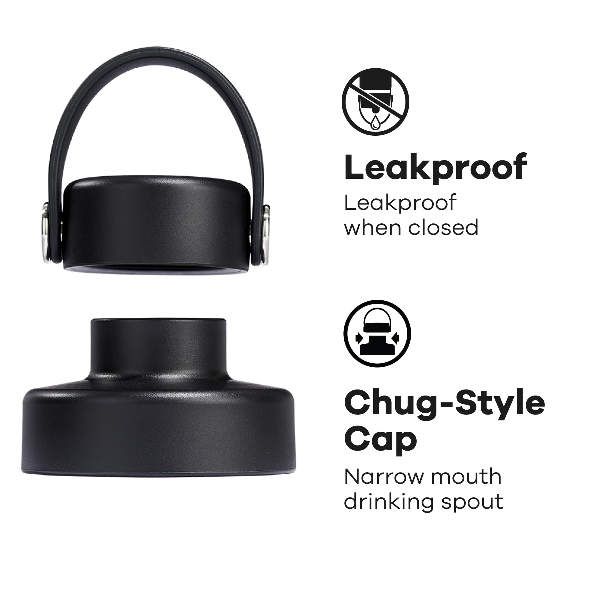 Hydro Flask Wide Mouth Chug Cap Black
