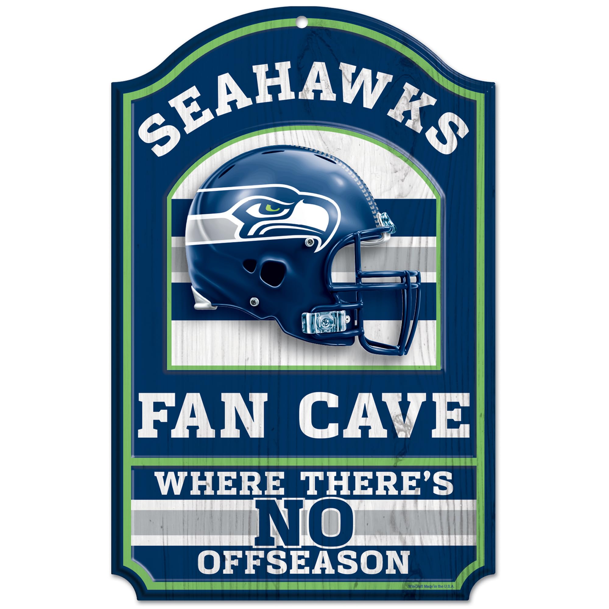 Wincraft NFL Seattle Seahawks 06057012 Wood Sign, 11 x 17, Black