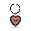 Rico Industries Ncaa Auburn Tigers Ncaa Rhinestone Heart Colored Keychain, Navy, 3-Inches In Length