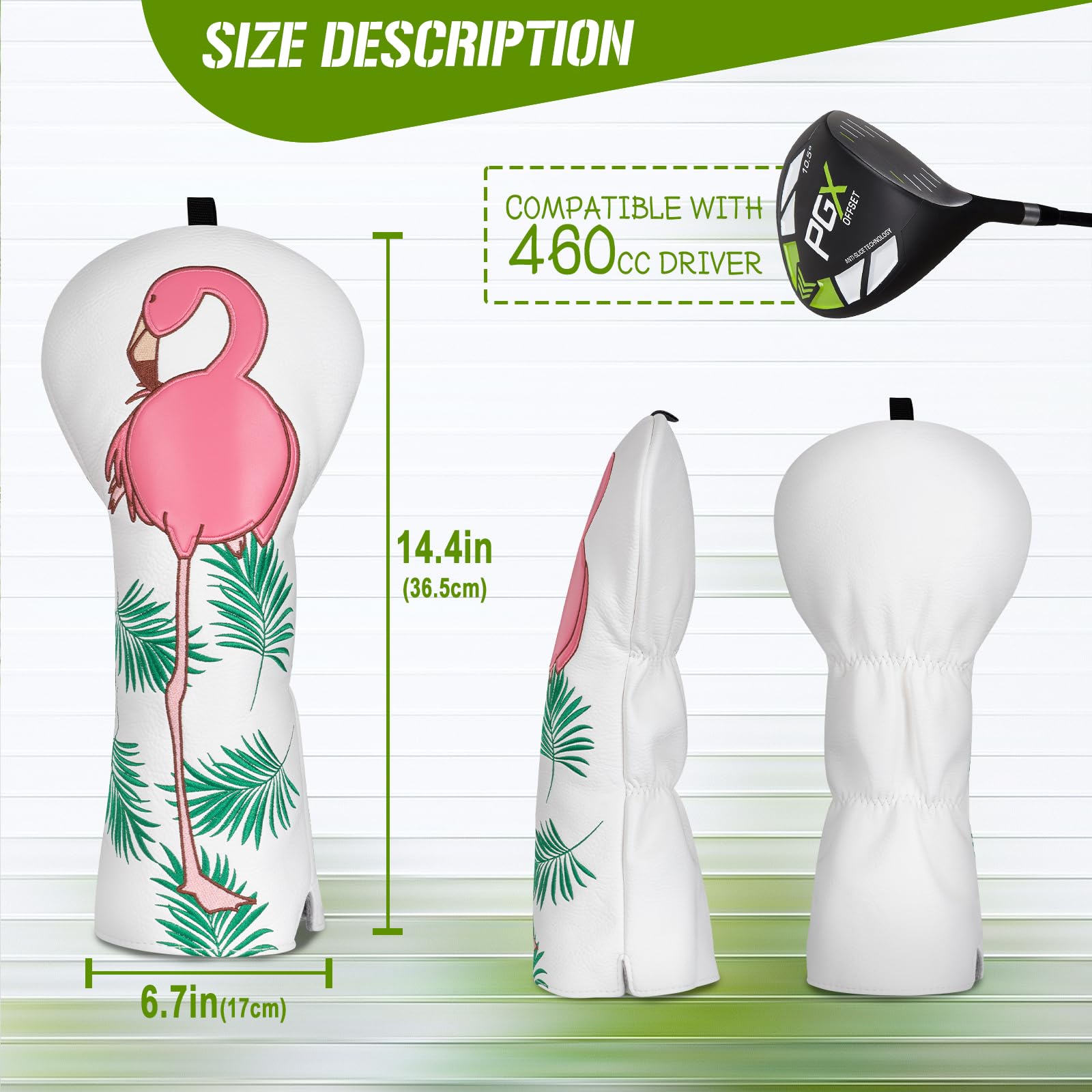 Craftsman Golf Flamingo White Golf Driver Headcover Head Cover