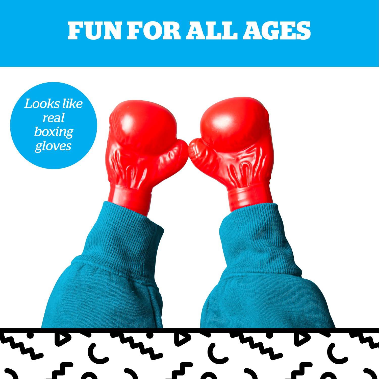 Bigmouth Red Boxing Gloves - Tiny Hands, Red, Small