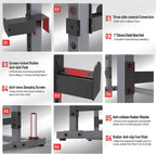 Pasyou Squat Rack For Home Gym With Max Load 1800 Lbs For Bumpers And 600 Lbs For J Hooks (Model:Sr30)