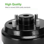 10L0L Golf Cart Brake Drum Hub Assembly (Electric) For Ezgo Txt Replaces Oem# 19186G1P, 2-Pack