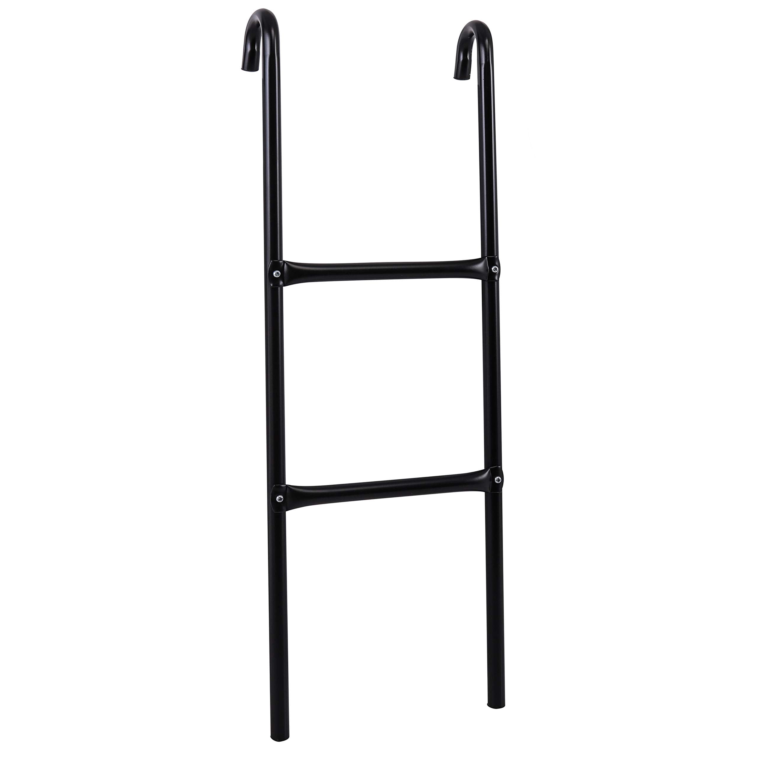 Serenelife Outdoor Trampoline Access Safety Ladder - 2 Step Weather Resistant Galvanized Steel Trampoline Climbing Ladder - For 