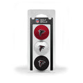 Team Golf Nfl Atlanta Falcons 3 Golf Ball Pack Regulation Size Golf Balls, 3 Pack, Full Color Durable Team Imprint