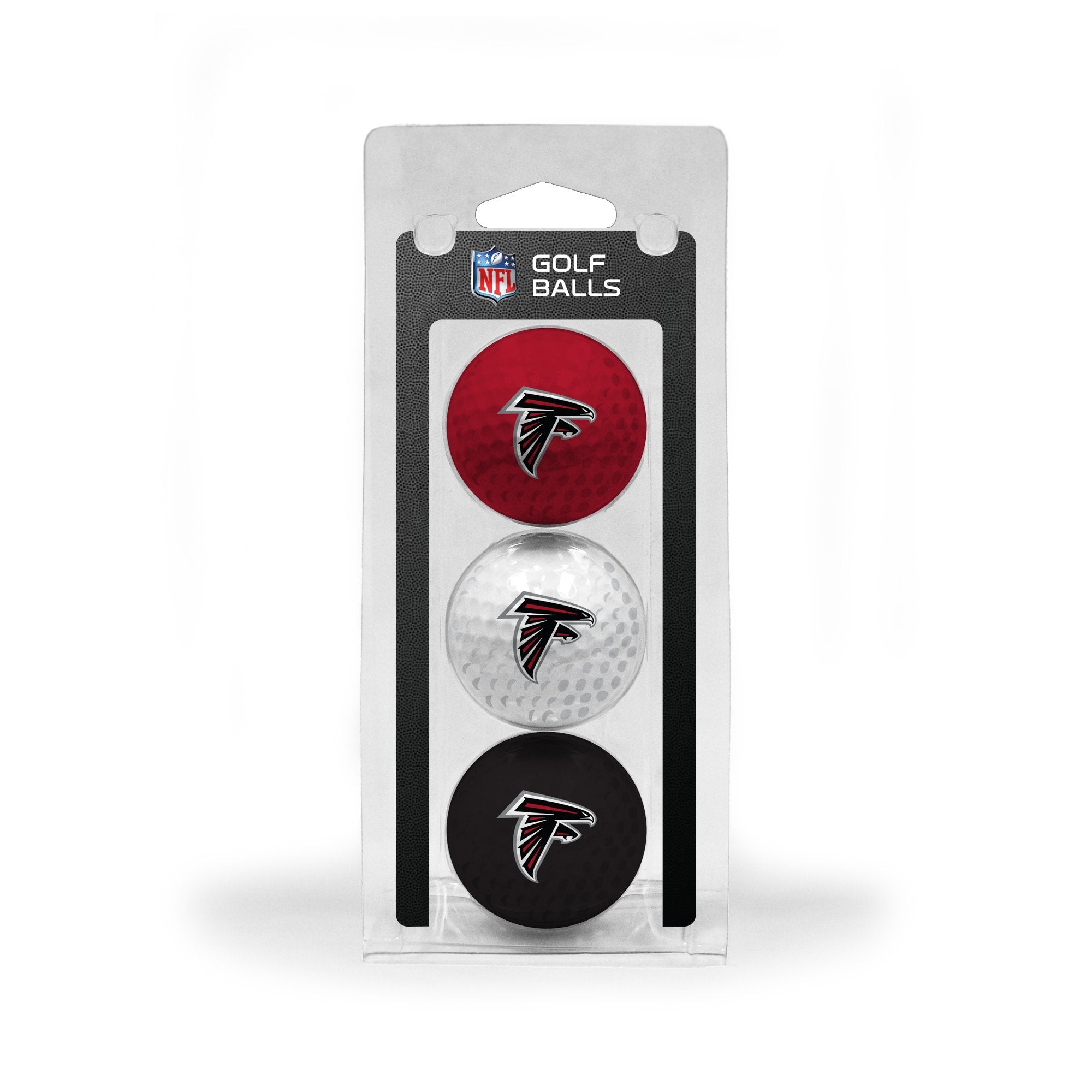 Team Golf Nfl Atlanta Falcons 3 Golf Ball Pack Regulation Size Golf Balls, 3 Pack, Full Color Durable Team Imprint