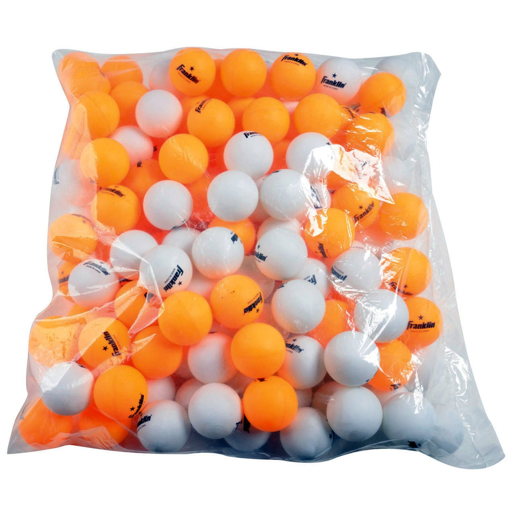 Franklin Sports Ping Pong Balls - Bulk Pack Of Official Size + Weight 40Mm Table Tennis Balls - White + Orange - One Star Profes