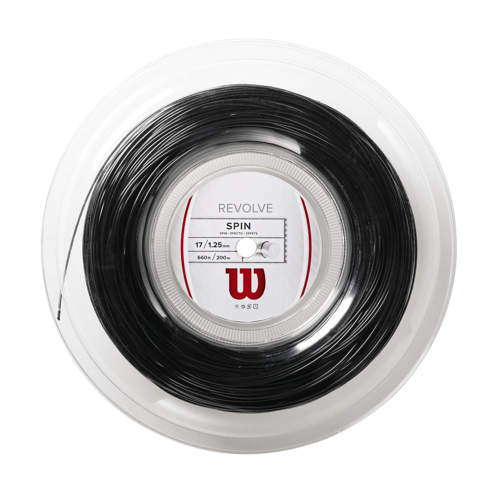 Wilson Revolve 17 Tennis String - 200M Reel, Black