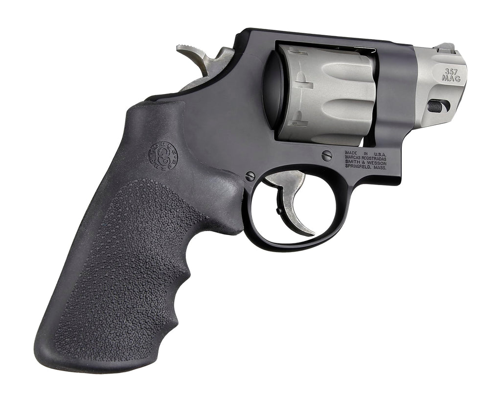Hogue Overmolded Rubber Grip For S&W 460, 500, & Governor Round Butt (Tamer Conversion), K, L, N, X, & Z Frames, Black - 19022