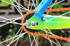 Zonkie Single-Speed Bicycle Chain 1/2 X 1/8 Inch 116 Links (Orange, 1/2'' 1/8'' 116 Links)