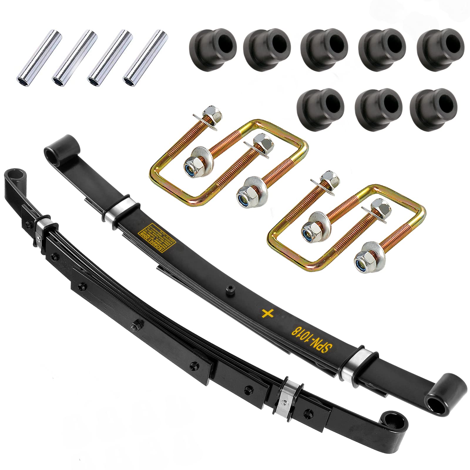 Roykaw Rear Heavy Duty Leaf Spring Kit For Ezgo Txt 1994-Up Golf Cart - 4 Leaf