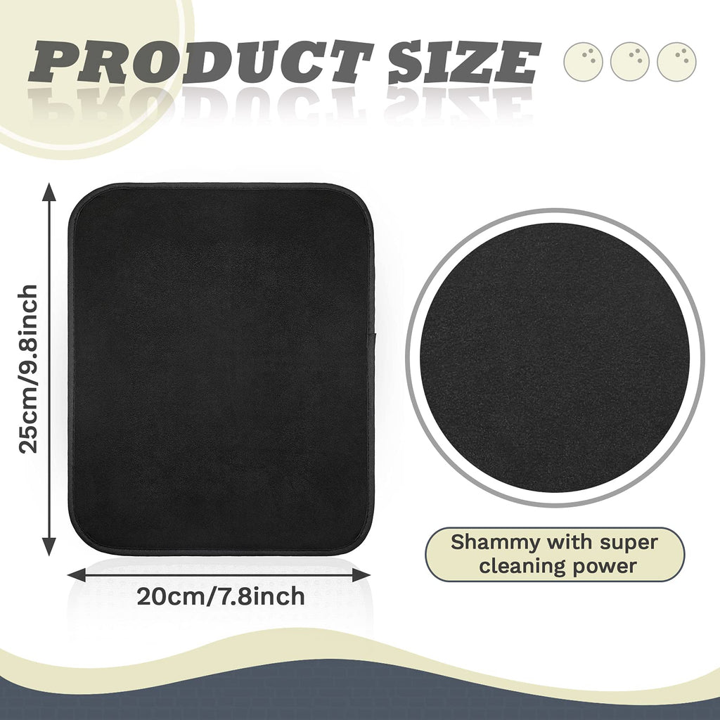 2 Pieces Bowling Accessories Bowling Towel Microfiber Bowling Towels To Wipe Off Ball Bowling Pad Towel With Easy Grip Shammy Bo