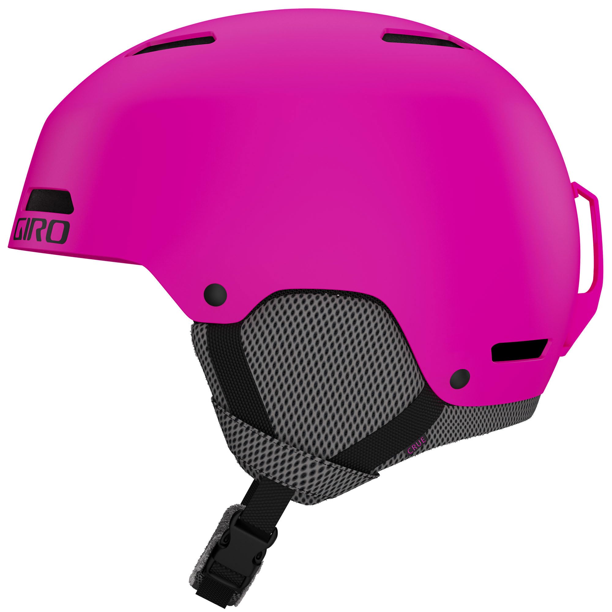 Giro Crue Kids Ski Helmet - Snowboard Helmet for Youth, Boys & Girls - Matte Bright Pink - M (55.5-59 cm)