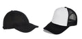 Michelangelo Black Full Mesh Net Cap And Black White Half Net Unisex Cap Combo