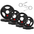 Fitvids 2 Inch Olympic Barbell Weight Plates Set, 45 LB(2.5-10 LB) Barbell Weight Set for Home Gym Strength Training, Rubber Coa