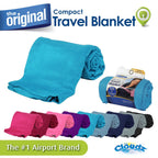 Cloudz Cozy Compact Airplane Travel Blanket For Your Flight, Car, Camping, Home Or Comforting Warmth Anywhere! - Sky Blue