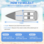 Mancro Bass Boat Cover 16-18.5Ft, Trailerable Waterproof Boat Covers, Fits V-Hull, Tri-Hull, Runabout Bowrider & Fishing Boats,