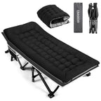Fragess Portable Camping Cot, Sleeping Cots For Adults, 28 Extra Wide Heavy Duty Folding Cot Max Load 600Lbs With Thick Mattress
