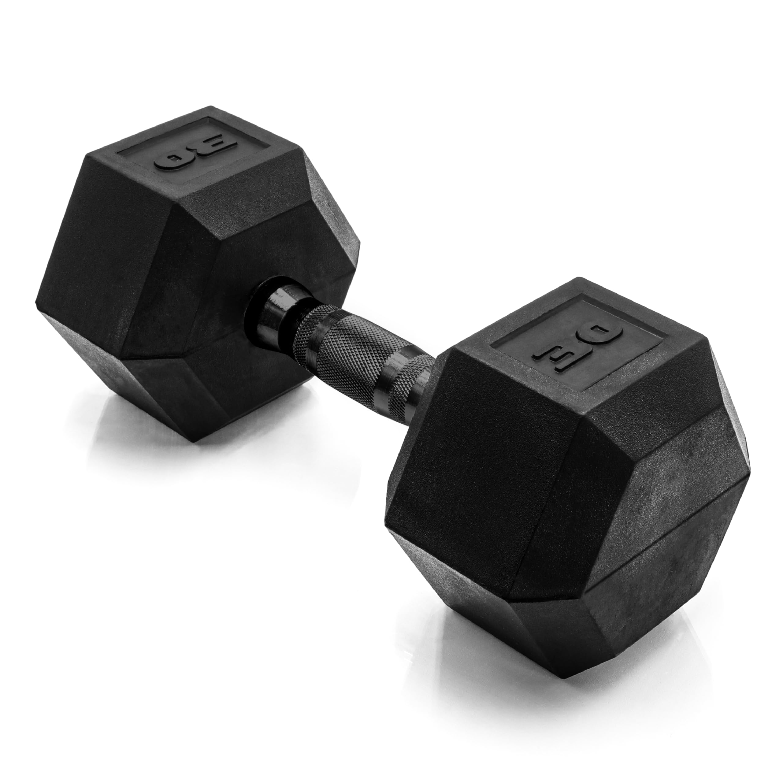 Cap Barbell 30 Lb Coated Hex Dumbbell Weight With Black Handle