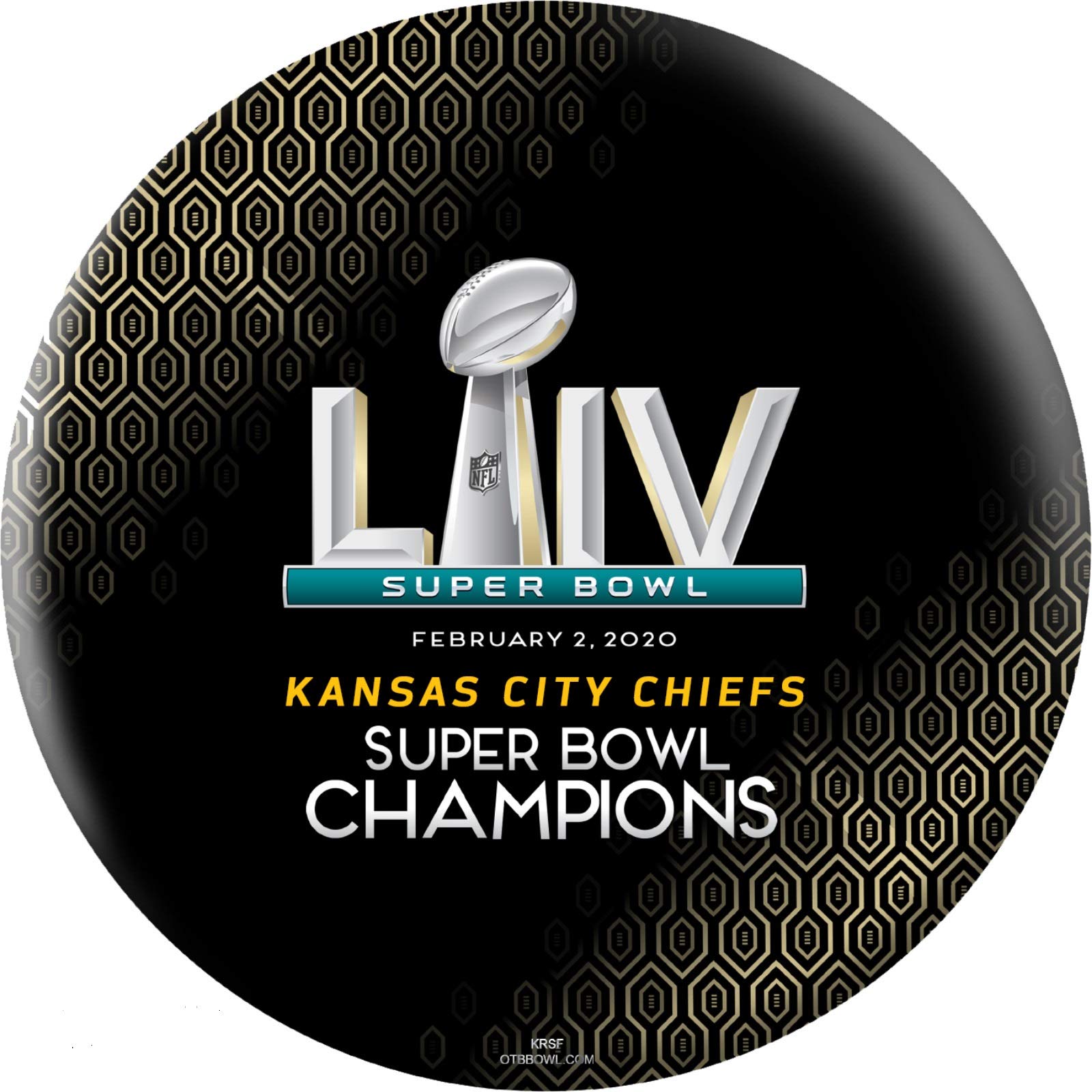 Strikeforce Bowling Officially Licensed Nfl Super Bowl Liv Champs Kansas City Chiefs Black Undrilled Bowling Ball (14)