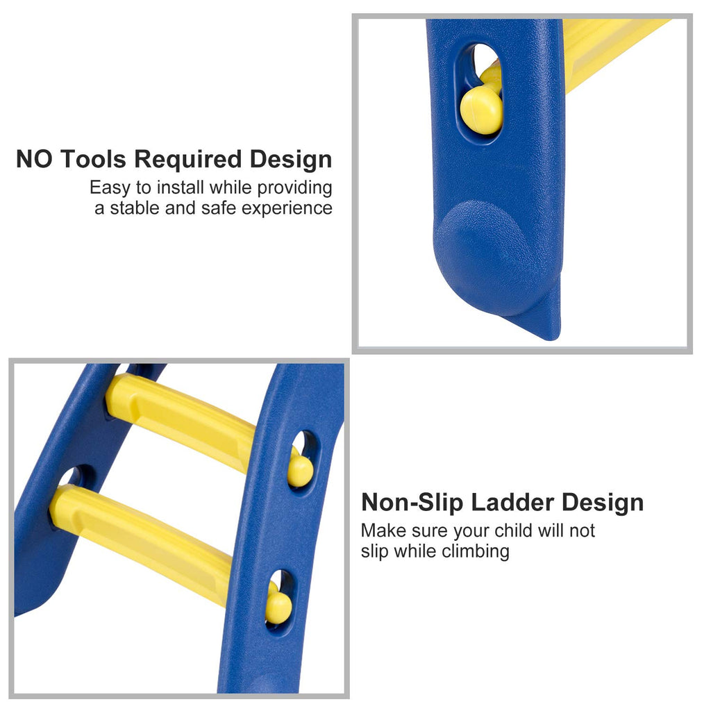 Safeplus Kids Indoor Folding Slide, Sturdy & Safe Toddler Climber Freestanding Sliders Play Toys For Little Ones Baby Children B