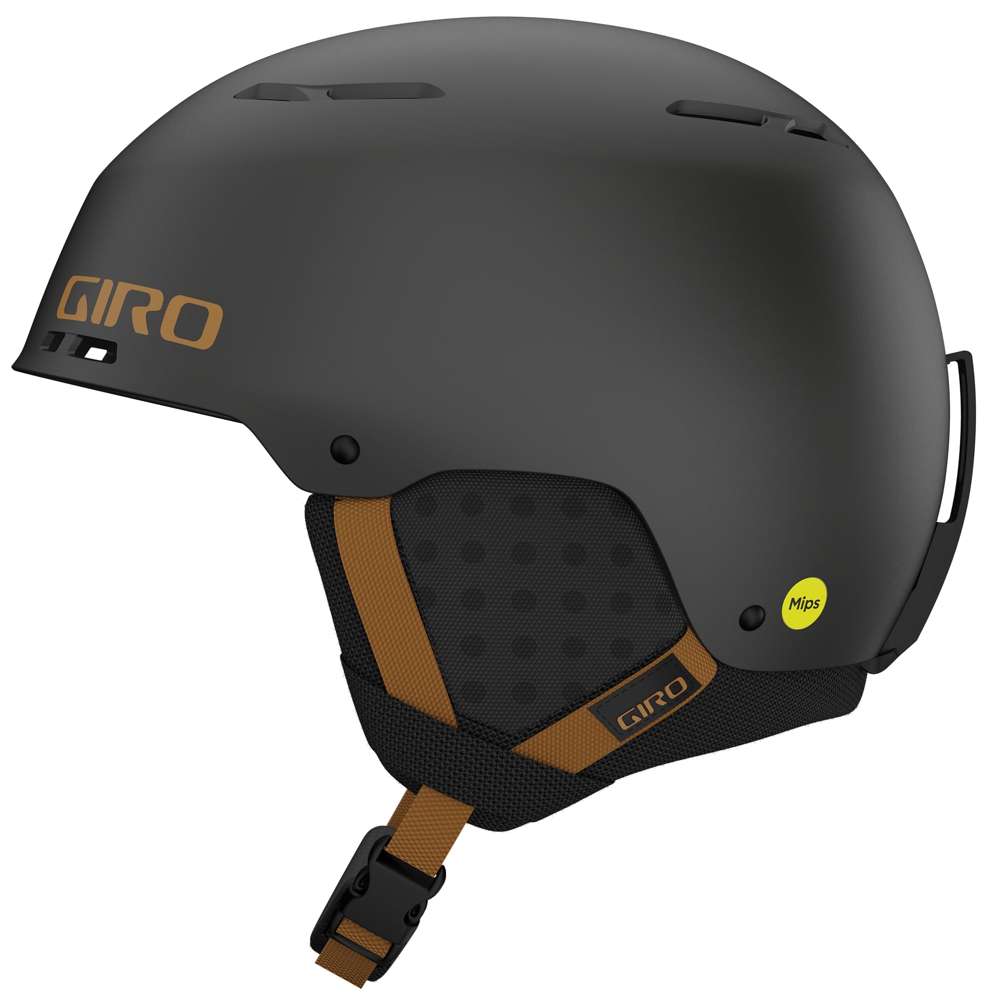 Giro Emerge Spherical Ski Helmet - Snowboard Helmet for Men, Women & Youth - Metallic Coal/Tan - Size M (55.5-59cm)