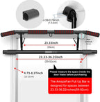 Amazefan Pull Up Bar Doorway With Ergonomic Grip - Fitness Chin-Up Frame For Home Gym Exercise - 2 Professional Quality Wrist St