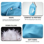 Zzlamb Water-Repellent Camping Blanket For Kids, Outdoor Portable Travel Down Throw Blanket, Lightweight Duck Down Lap Quilt For