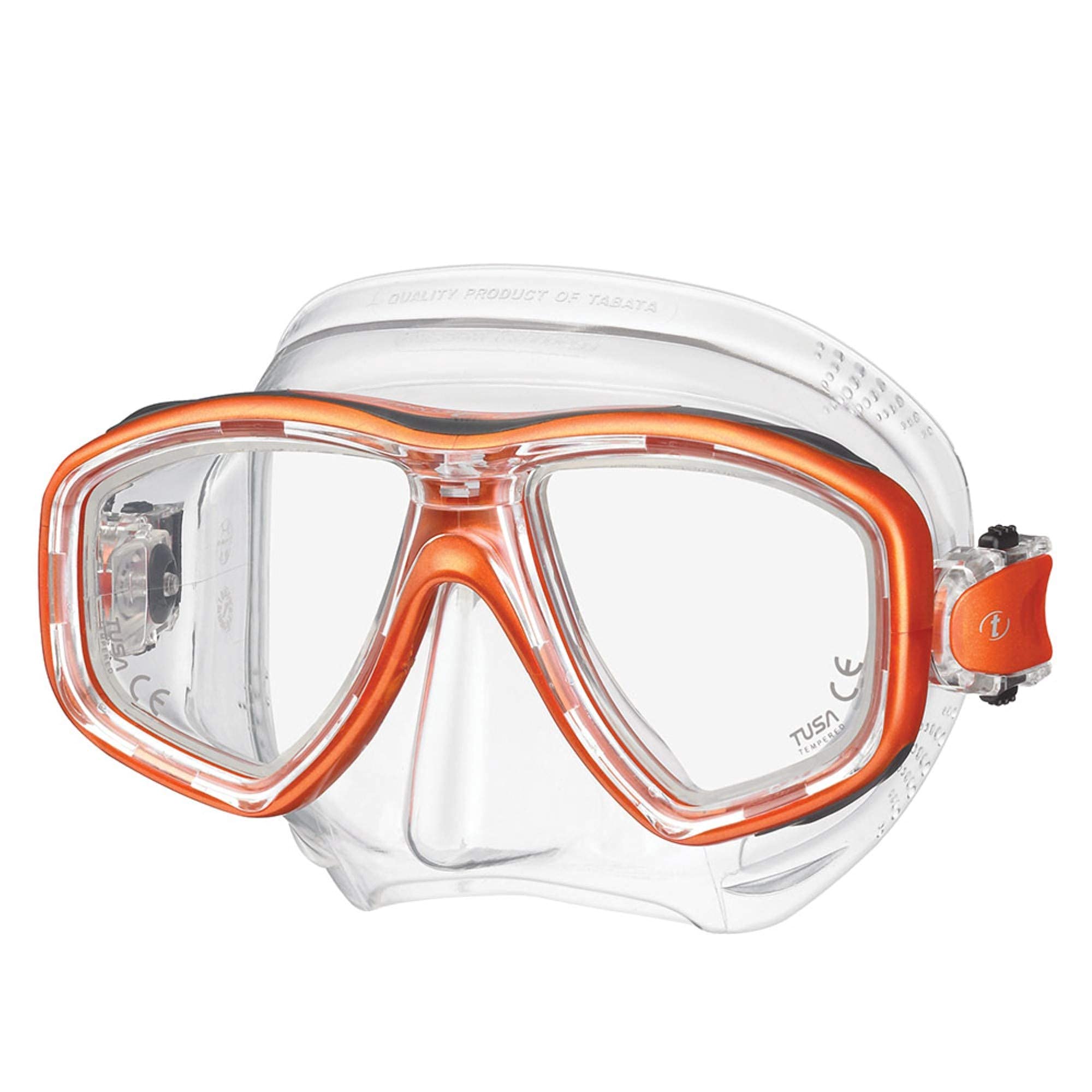 TUSA M-212 Freedom Ceos Scuba Diving Mask, Energy Orange, Standard (M-212-EO)