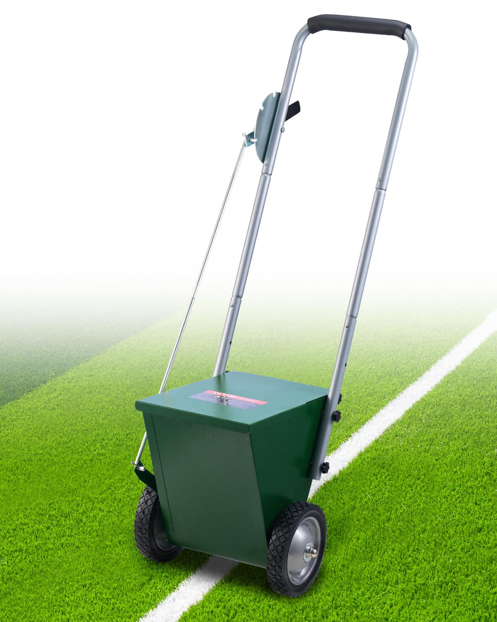 Vevor 25 Lbs Dry Line Marker For Baseball & Softball, Adjustable 2 Or 4 Inch Chalk Line Machine, Wheeled With Rubber Handle, Lar