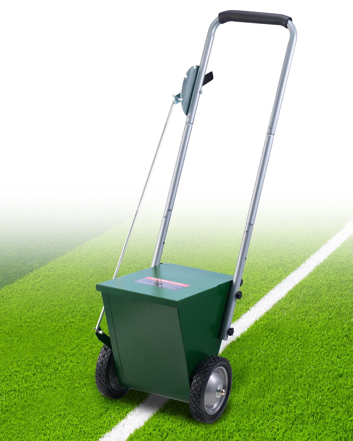 Vevor 25 Lbs Dry Line Marker For Baseball & Softball, Adjustable 2 Or 4 Inch Chalk Line Machine, Wheeled With Rubber Handle, Lar