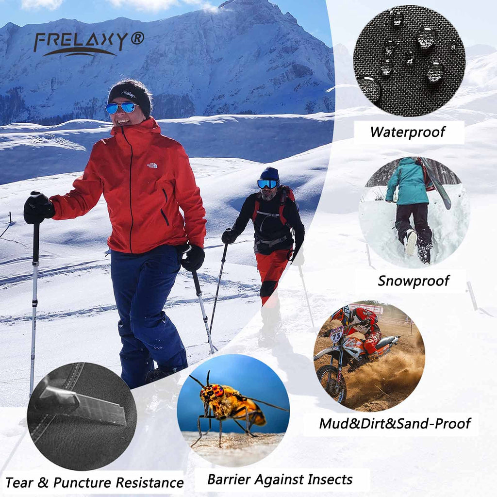 Frelaxy Leg Gaiters 100% Waterproof Hiking Gaiters, Hunting Gaiters With Upgraded Rubber Foot Strap, Adjustable Snow Boot Gaiter