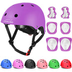 Kamugo Kids Adjustable Helmet, With Sports Protective Gear Set Knee Elbow Wrist Pads For Toddler Age 3-8 Boys Girls, Bike Skateb
